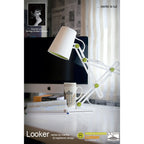 M3615 Looker Table Lamp 1 Light E27 Matt White/Beech