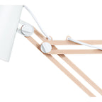 M3615 Looker Table Lamp 1 Light E27 Matt White/Beech