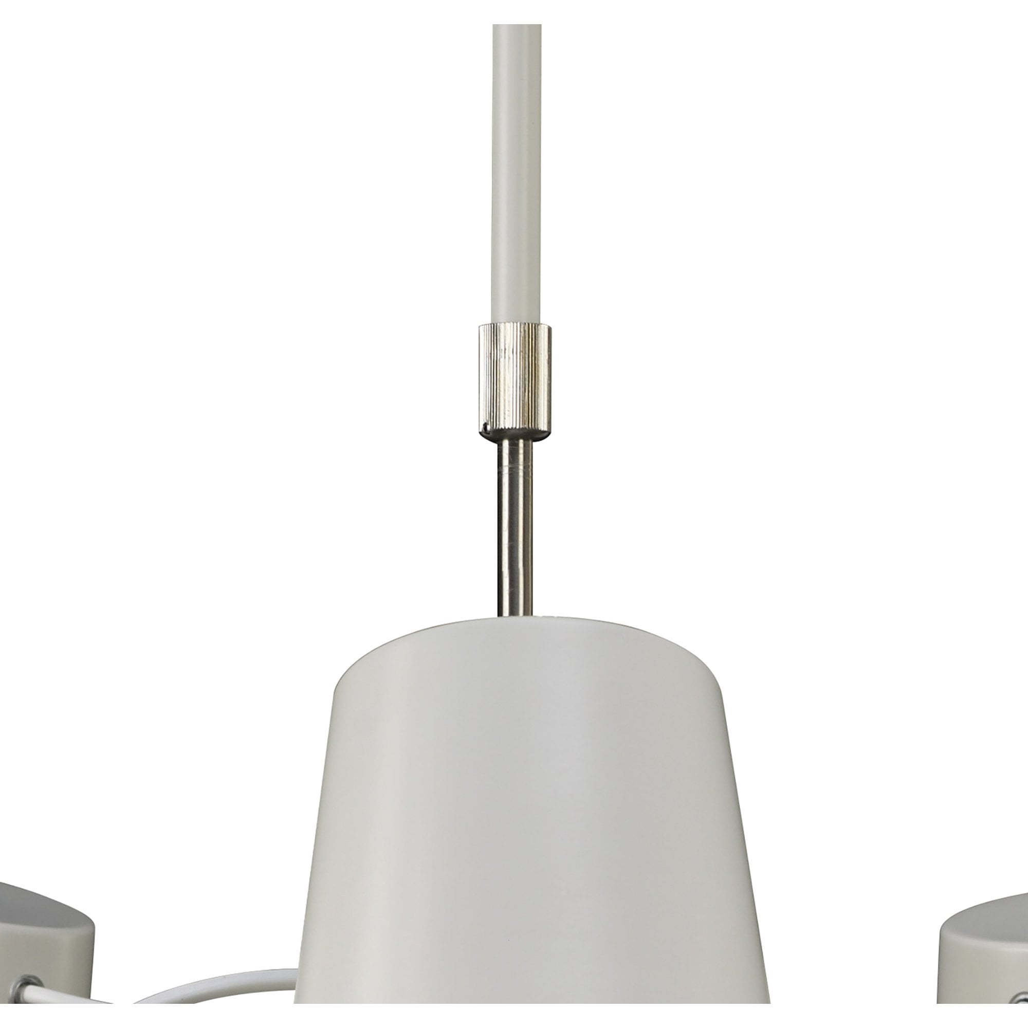 M3770 Looker Pendant 5 Light E27 Matt White / Beech