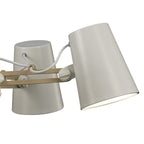 M3770 Looker Pendant 5 Light E27 Matt White / Beech