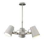 M3771 Looker Pendant 3 Light E27 Matt White / Beech