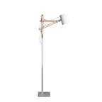 M3774 Looker Floor Lamp 1 Light E27 Matt White/Beech