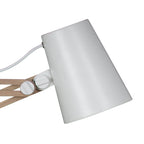 M3774 Looker Floor Lamp 1 Light E27 Matt White/Beech