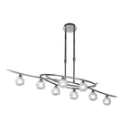 M1800 Loop Rectangular Telescopic 8 Light G9 ECO Line Polished Chrome