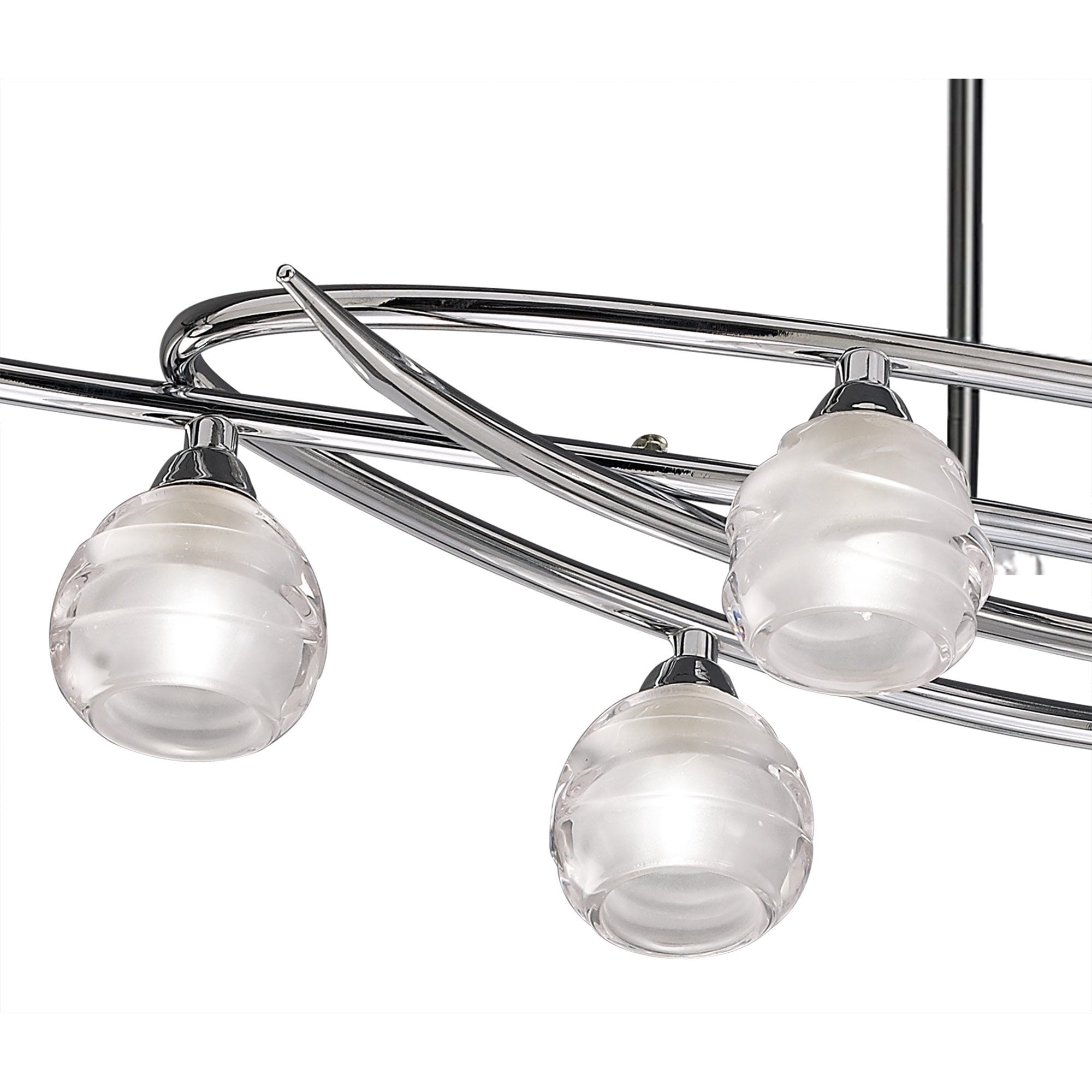 M1800 Loop Rectangular Telescopic 8 Light G9 ECO Line Polished Chrome