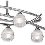M1800 Loop Rectangular Telescopic 8 Light G9 ECO Line Polished Chrome