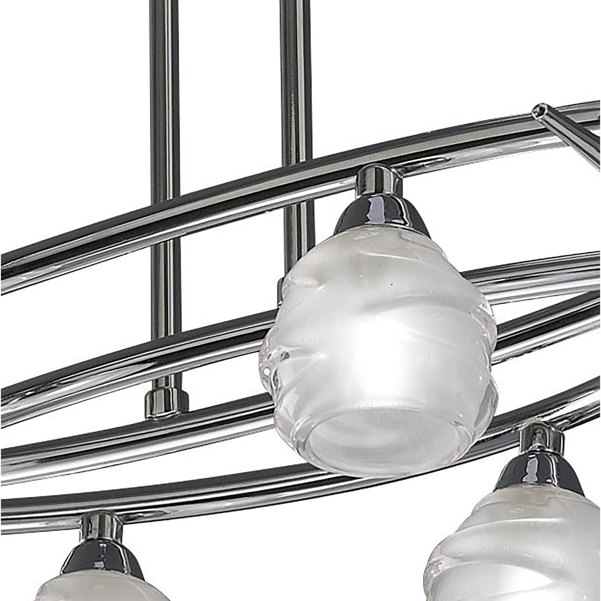 M1801 Loop Rectangular Telescopic Convertible To Semi Flush 6 Light G9 ECO Polished Chrome
