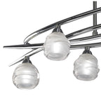 M1801 Loop Rectangular Telescopic Convertible To Semi Flush 6 Light G9 ECO Polished Chrome