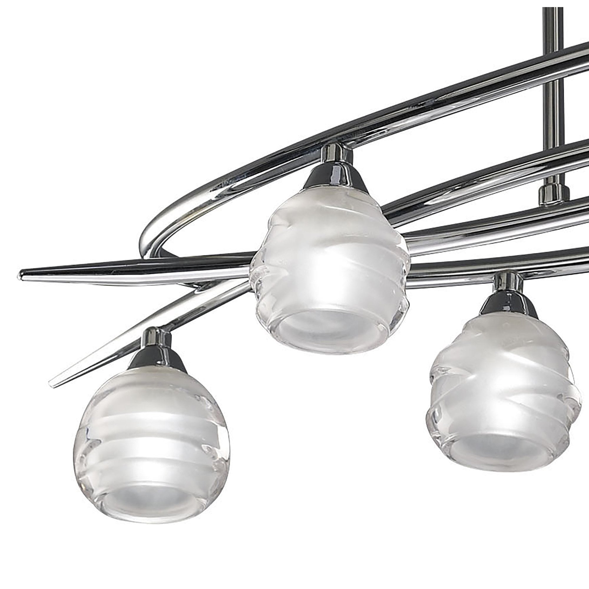 M1801 Loop Rectangular Telescopic Convertible To Semi Flush 6 Light G9 ECO Polished Chrome