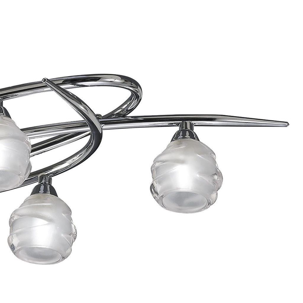 M1801 Loop Rectangular Telescopic Convertible To Semi Flush 6 Light G9 ECO Polished Chrome