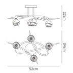 M1803 Loop Ceiling 4 Light G9 ECO Polished Chrome