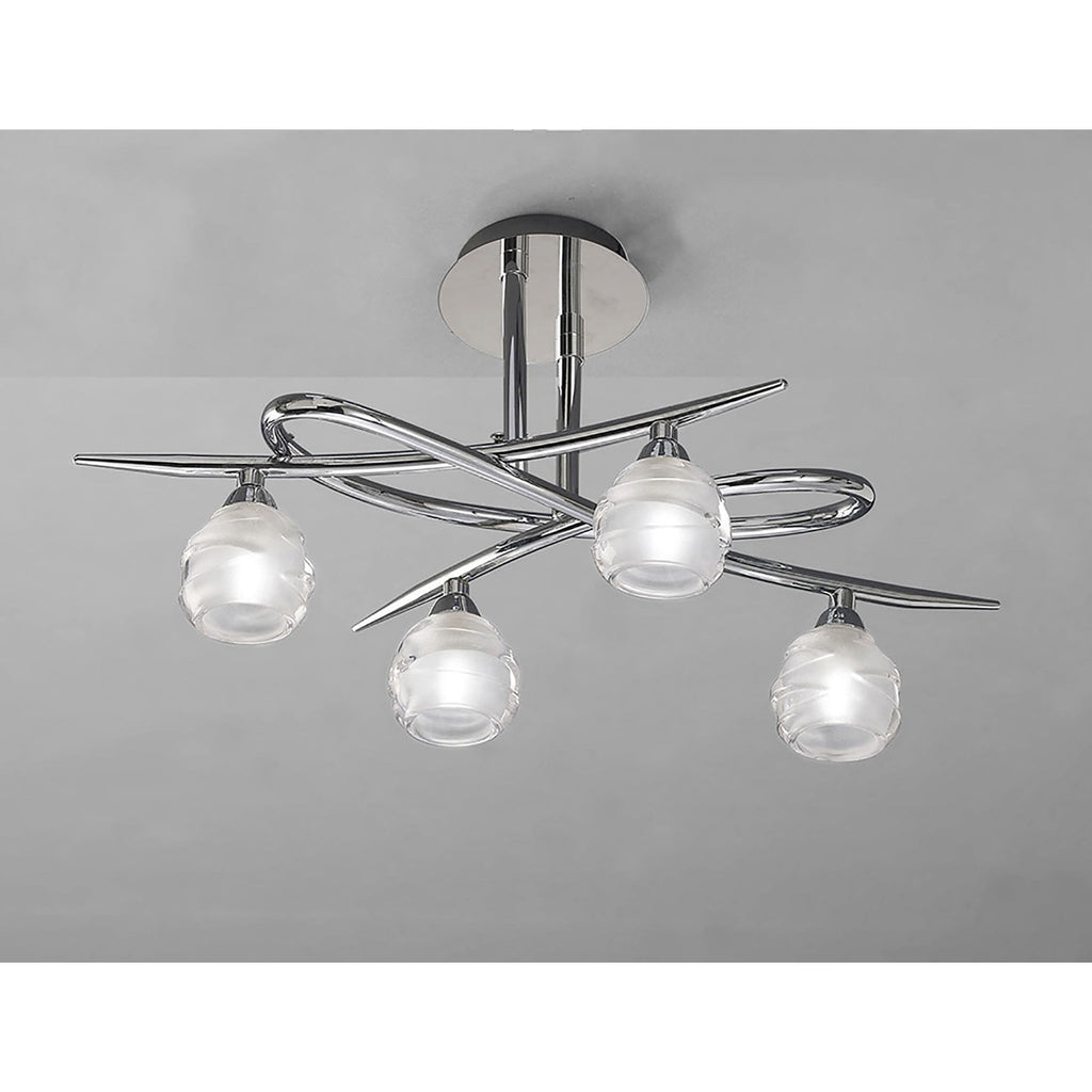 M1803 Loop Ceiling 4 Light G9 ECO Polished Chrome