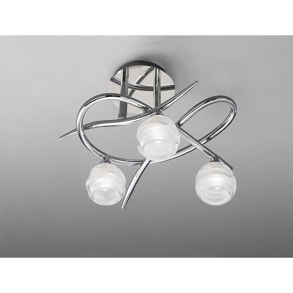 M1804 Loop Ceiling 3 Light G9 Polished Chrome
