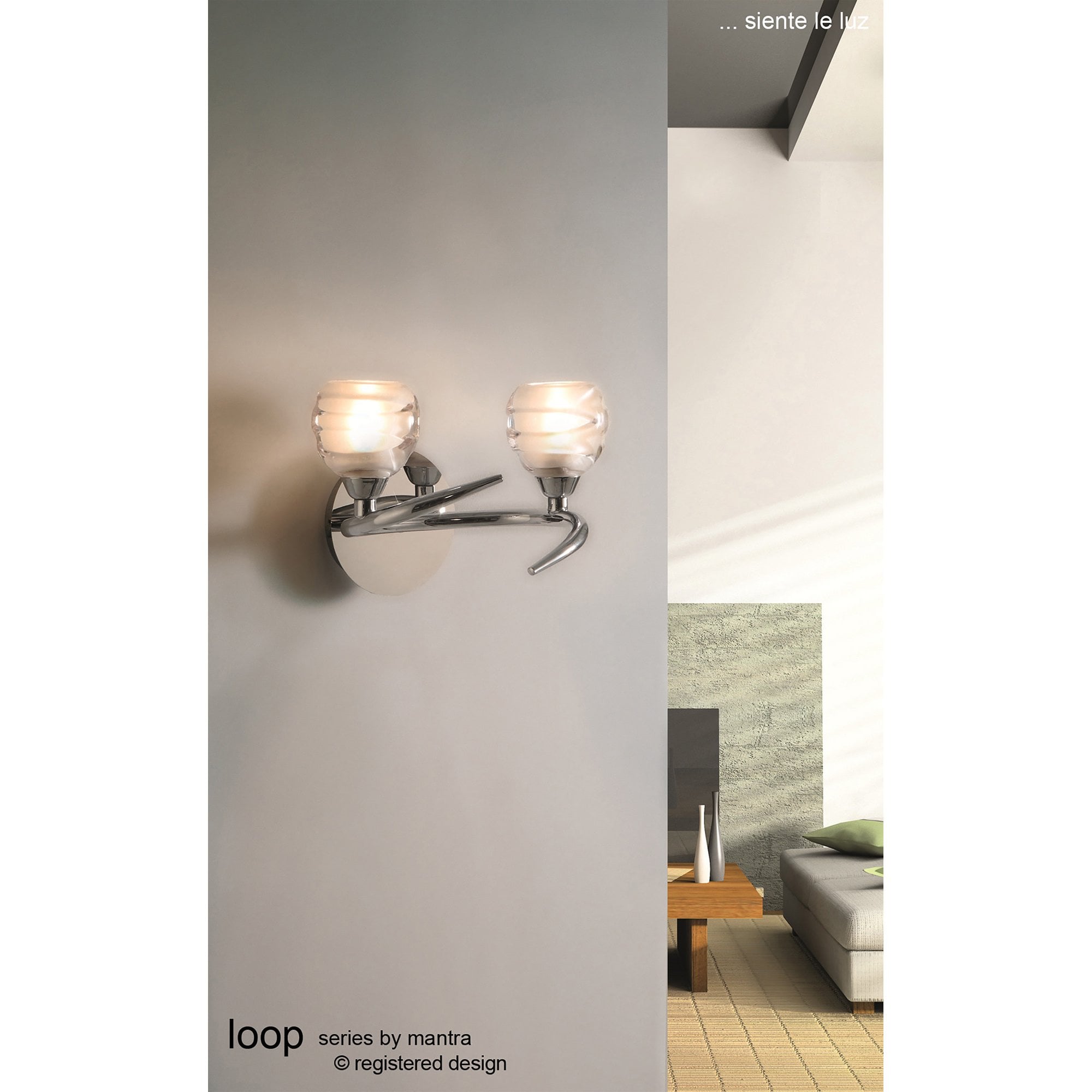 M1806/S Loop Wall Lamp Switched 1 Light G9 ECO Polished Chrome