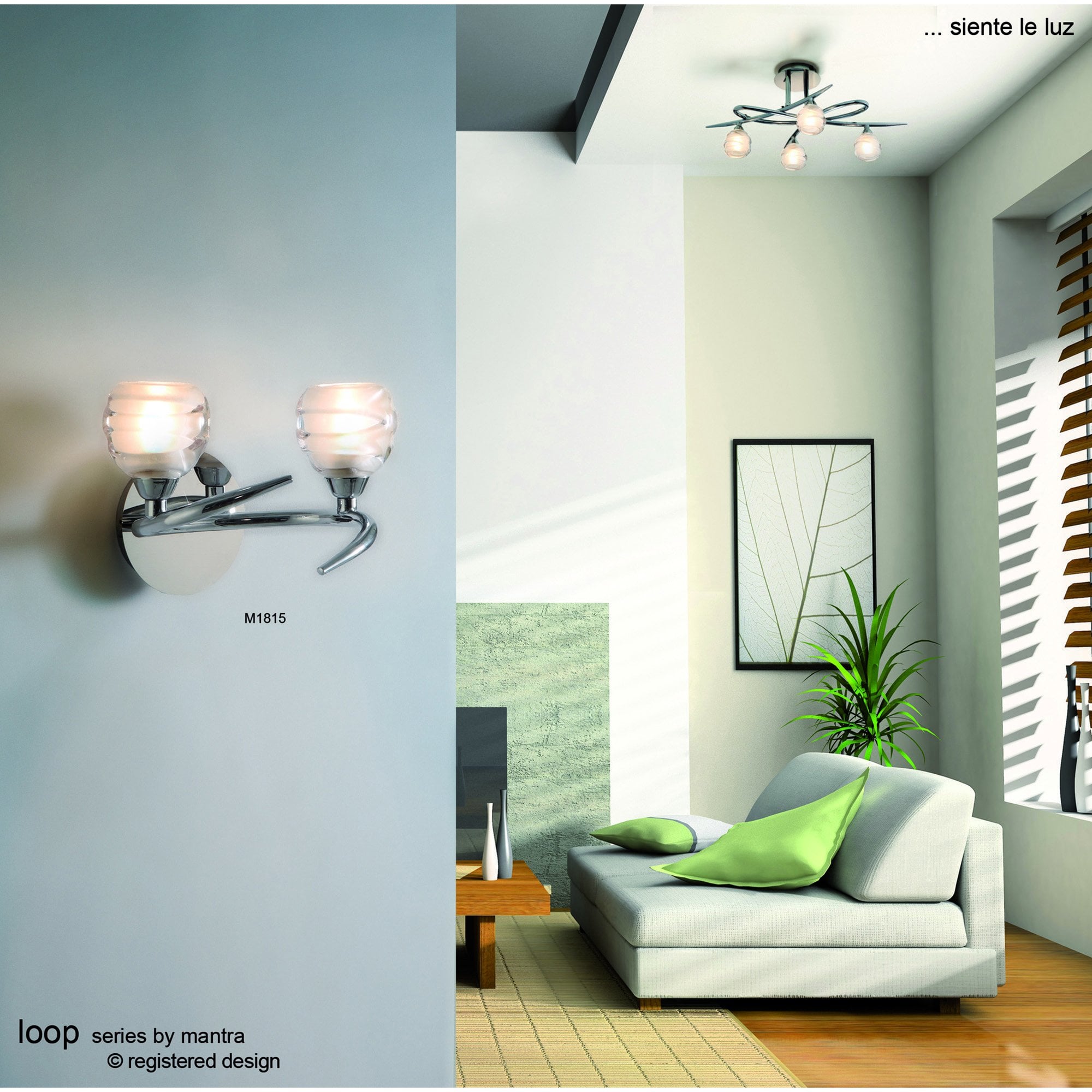 M1806/S Loop Wall Lamp Switched 1 Light G9 ECO Polished Chrome