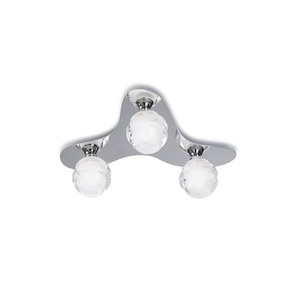 M1808 Loop Flush Ceiling 3 Light G9 ECO Polished Chrome