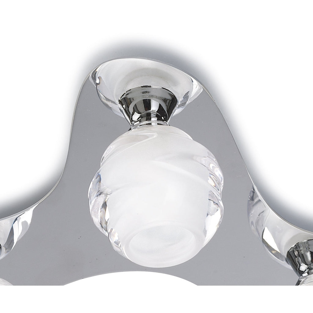 M1808 Loop Flush Ceiling 3 Light G9 ECO Polished Chrome