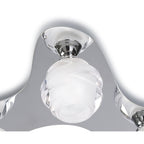 M1808 Loop Flush Ceiling 3 Light G9 ECO Polished Chrome