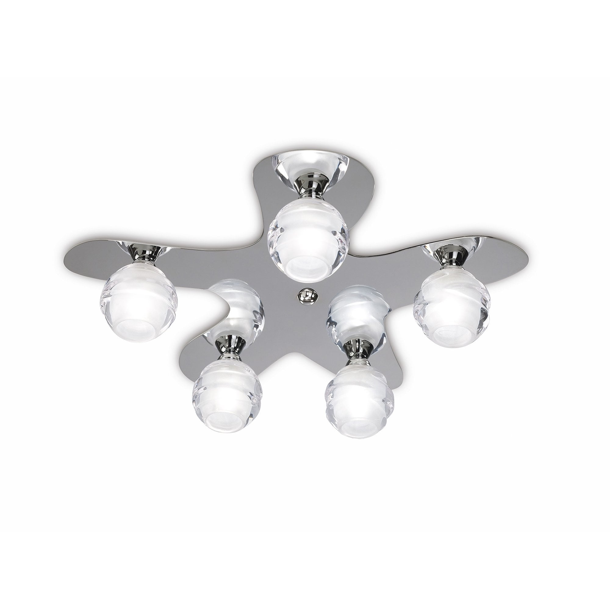 M1809 Loop Flush Ceiling 5 Light G9 ECO Polished Chrome