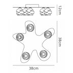 M1809 Loop Flush Ceiling 5 Light G9 ECO Polished Chrome