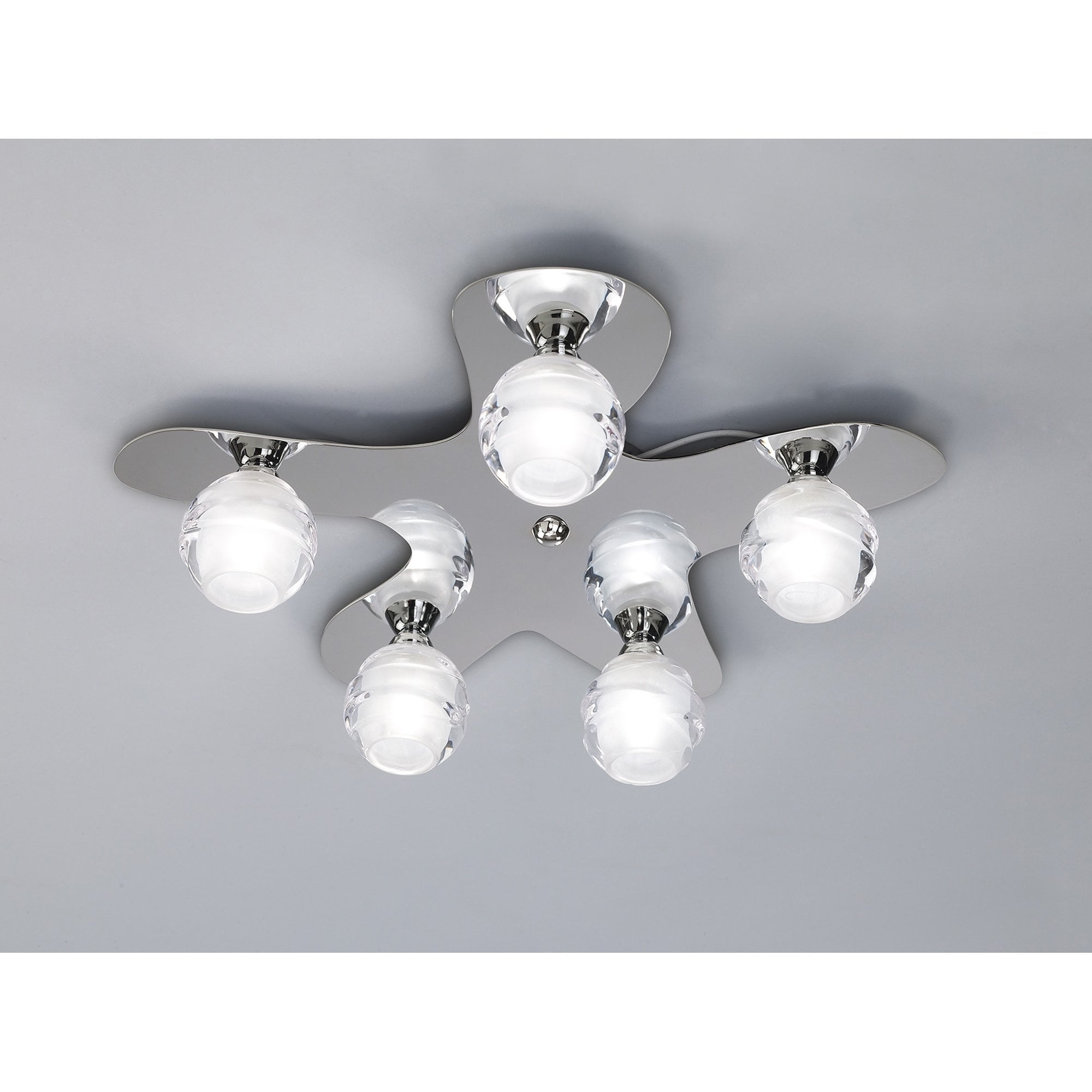 M1809 Loop Flush Ceiling 5 Light G9 ECO Polished Chrome