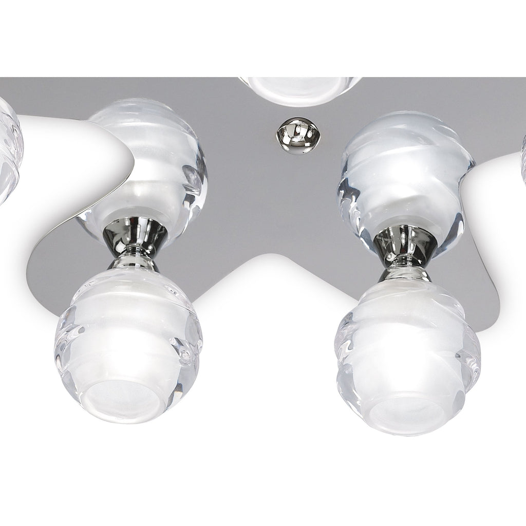 M1809 Loop Flush Ceiling 5 Light G9 ECO Polished Chrome