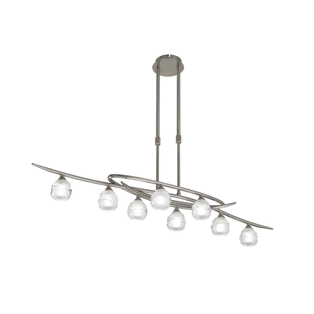 M1810 Loop Rectangular Telescopic 8 Light G9 ECO Line Satin Nickel