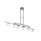 M1810 Loop Rectangular Telescopic 8 Light G9 ECO Line Satin Nickel