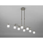 M1810 Loop Rectangular Telescopic 8 Light G9 ECO Line Satin Nickel