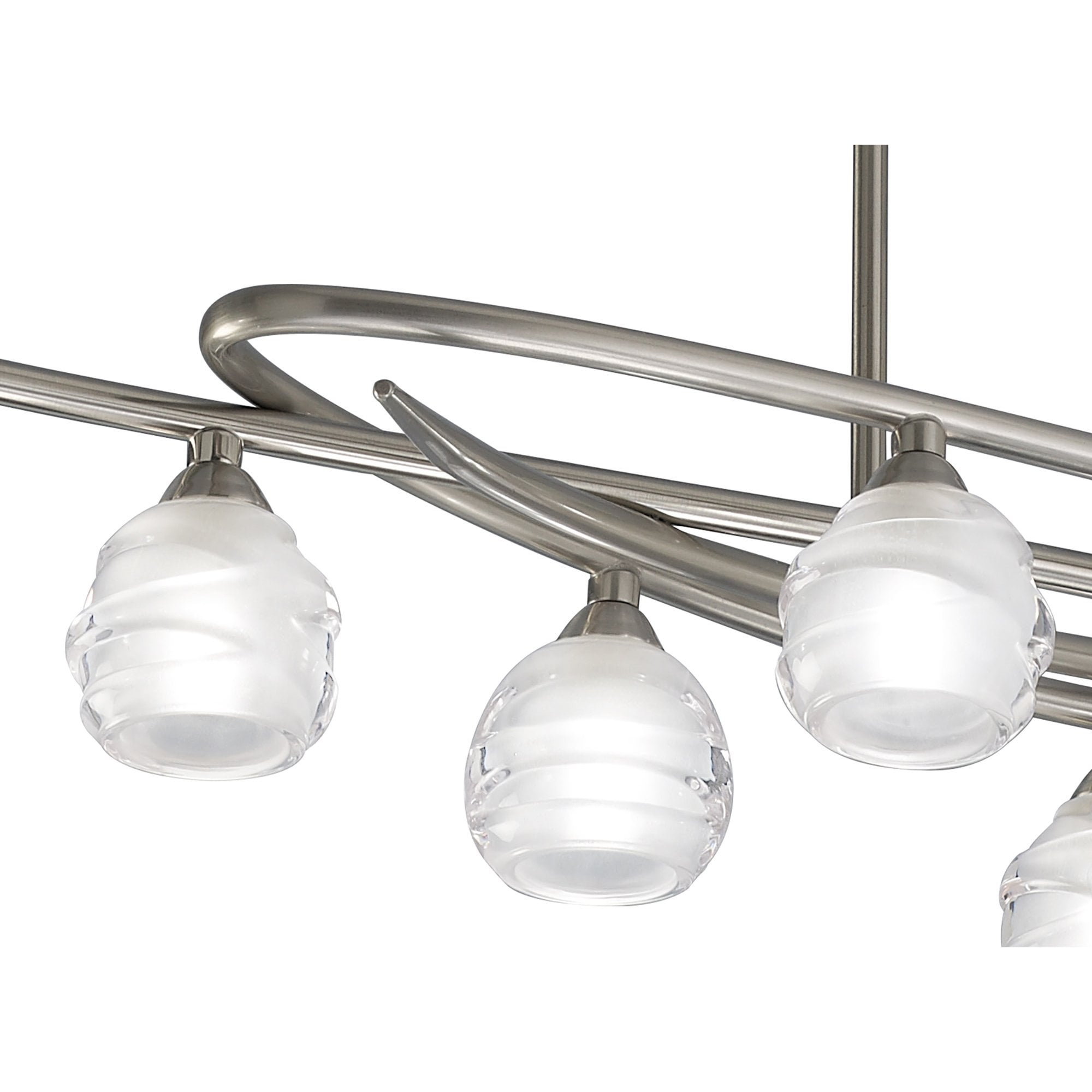 M1810 Loop Rectangular Telescopic 8 Light G9 ECO Line Satin Nickel