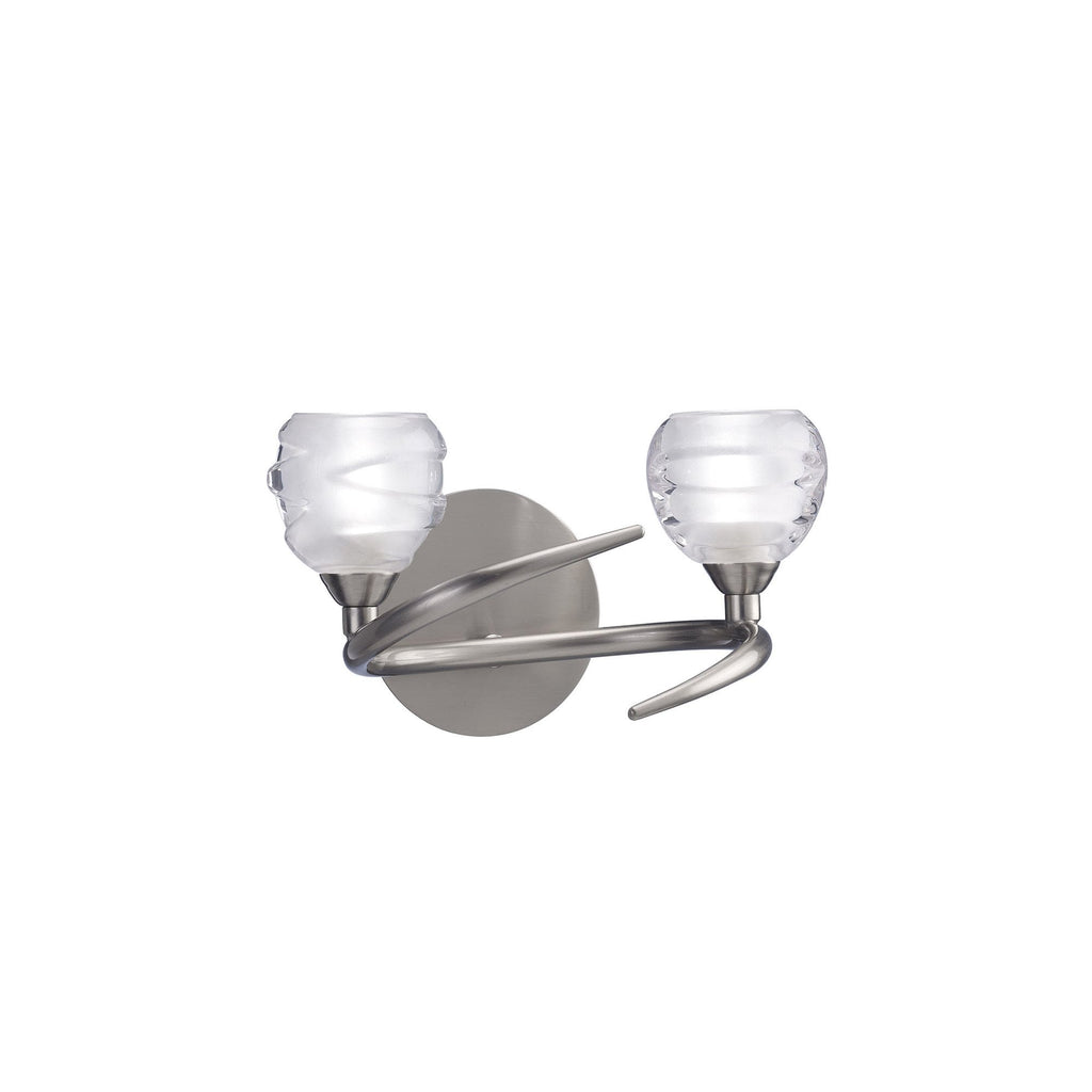 M1815/S Loop Wall Lamp Switched 2 Light G9 ECO Satin Nickel