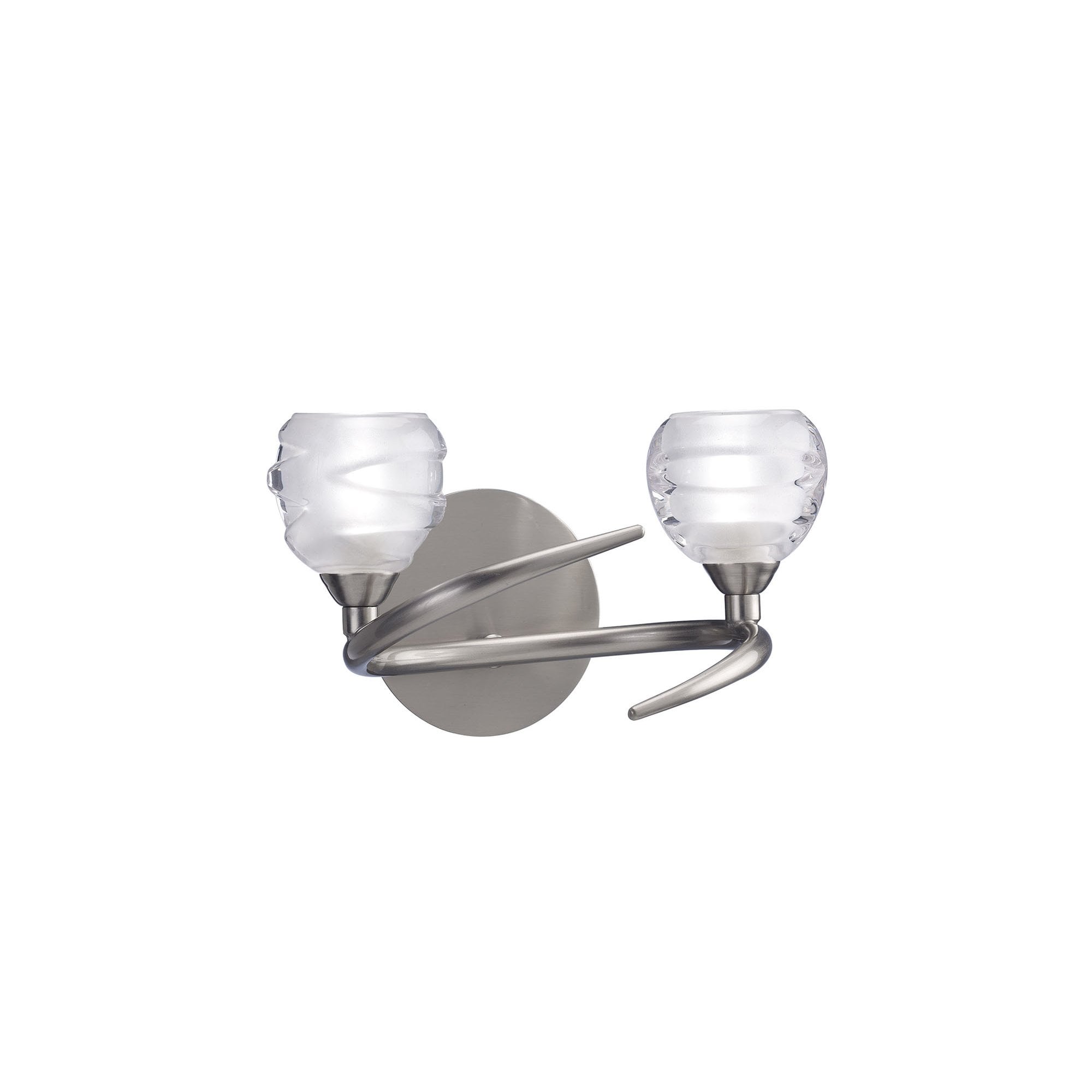 M1815/S Loop Wall Lamp Switched 2 Light G9 ECO Satin Nickel