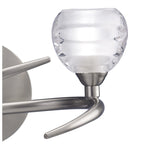 M1815/S Loop Wall Lamp Switched 2 Light G9 ECO Satin Nickel