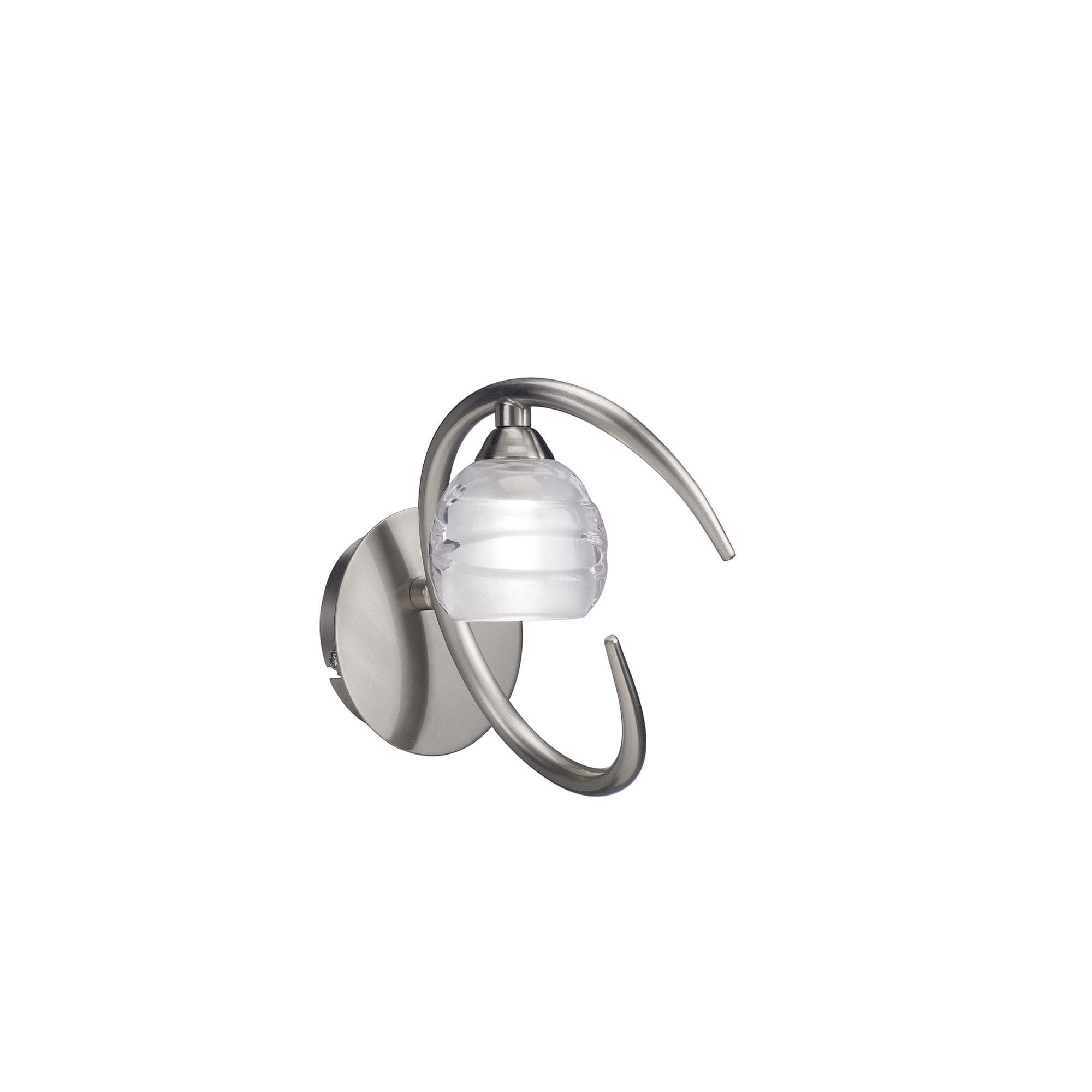 M1816/S Loop Wall Lamp Switched 1 Light G9 ECO Satin Nickel