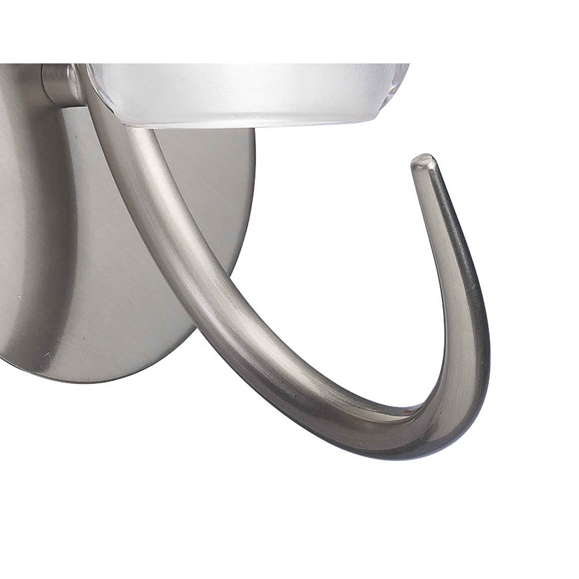 M1816/S Loop Wall Lamp Switched 1 Light G9 ECO Satin Nickel