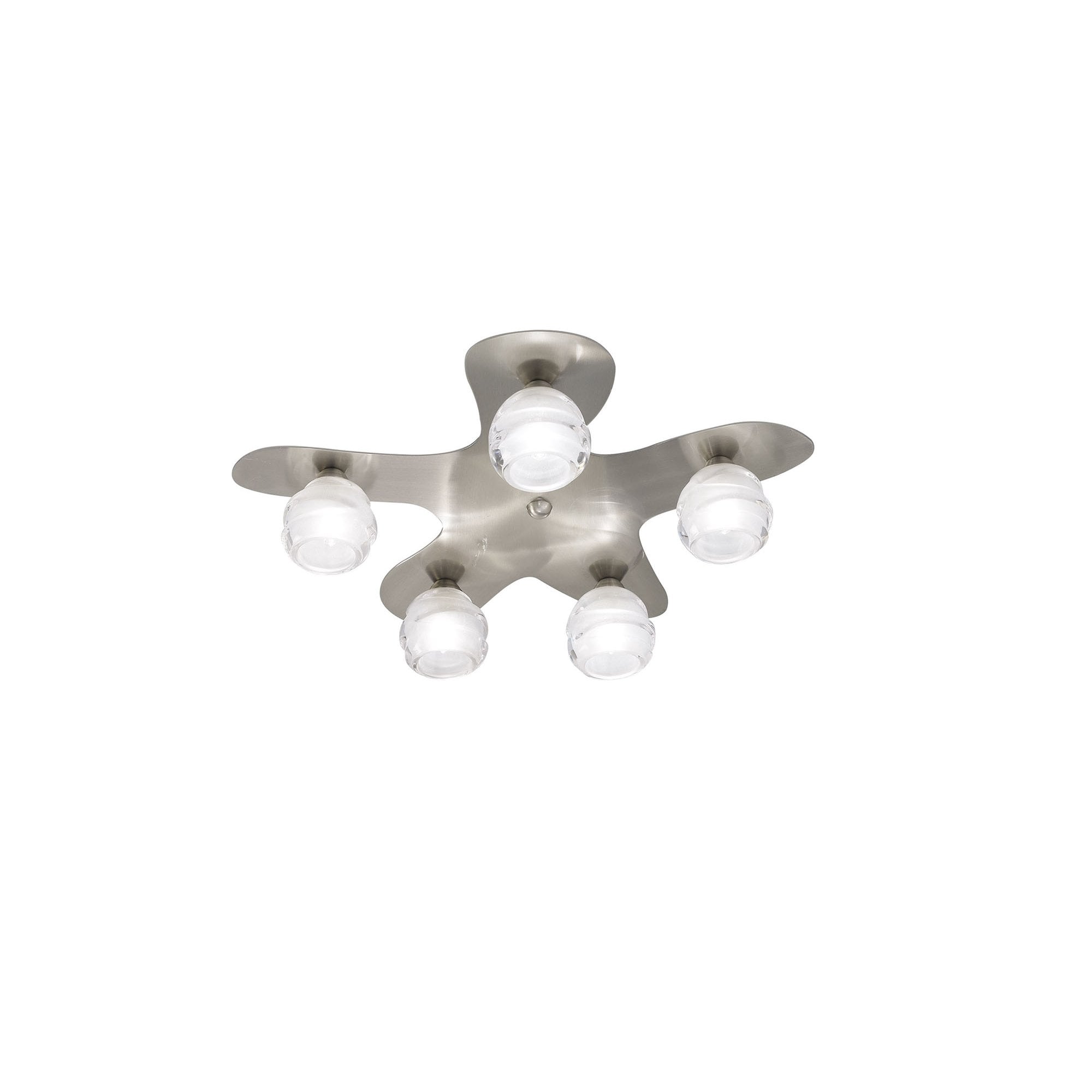 M1819 Loop Flush Ceiling 5 Light G9 ECO Satin Nickel