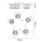 M1819 Loop Flush Ceiling 5 Light G9 ECO Satin Nickel