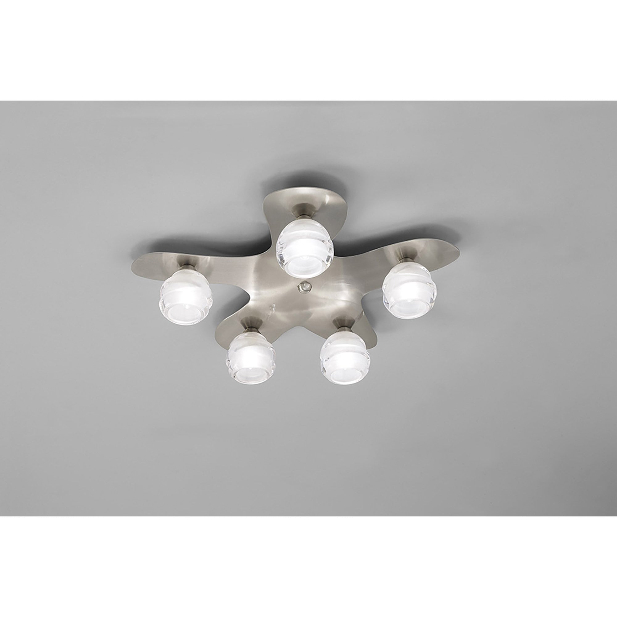 M1819 Loop Flush Ceiling 5 Light G9 ECO Satin Nickel