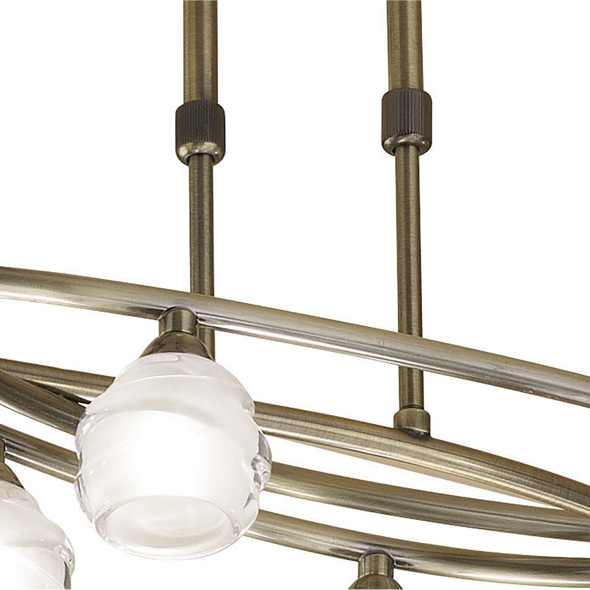 M1820 Loop Rectangular Telescopic 8 Light G9 ECO Line Antique Brass