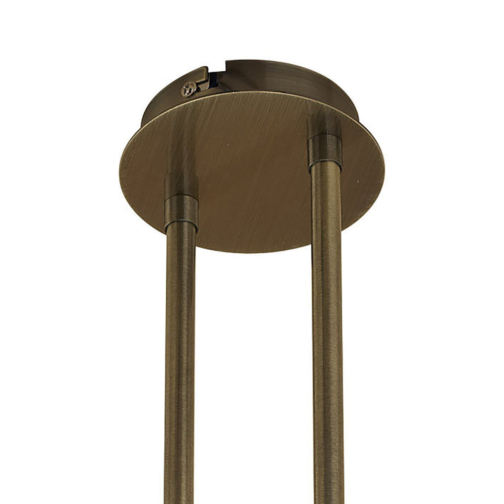 M1821 Loop Rectangular Telescopic Convertible To Semi Flush 6 Light G9 ECO Antique Brass