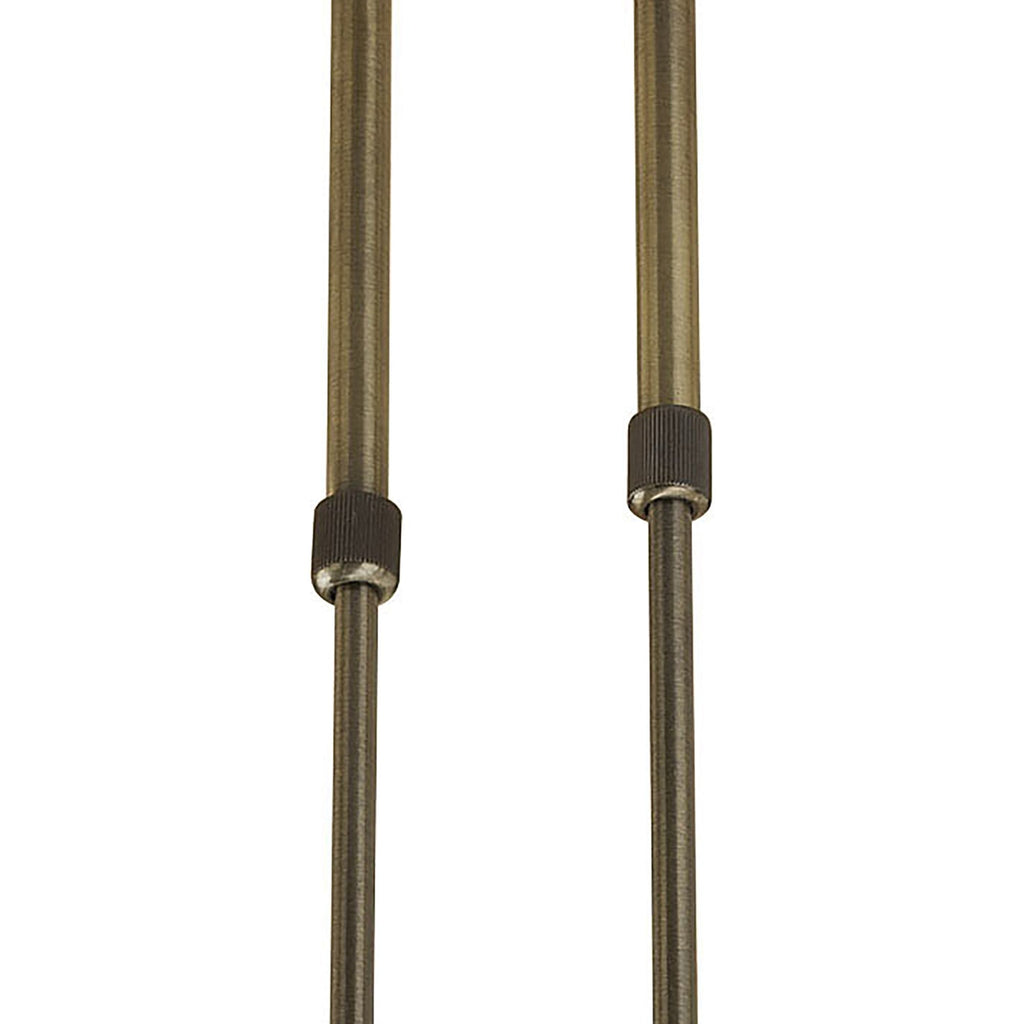 M1821 Loop Rectangular Telescopic Convertible To Semi Flush 6 Light G9 ECO Antique Brass