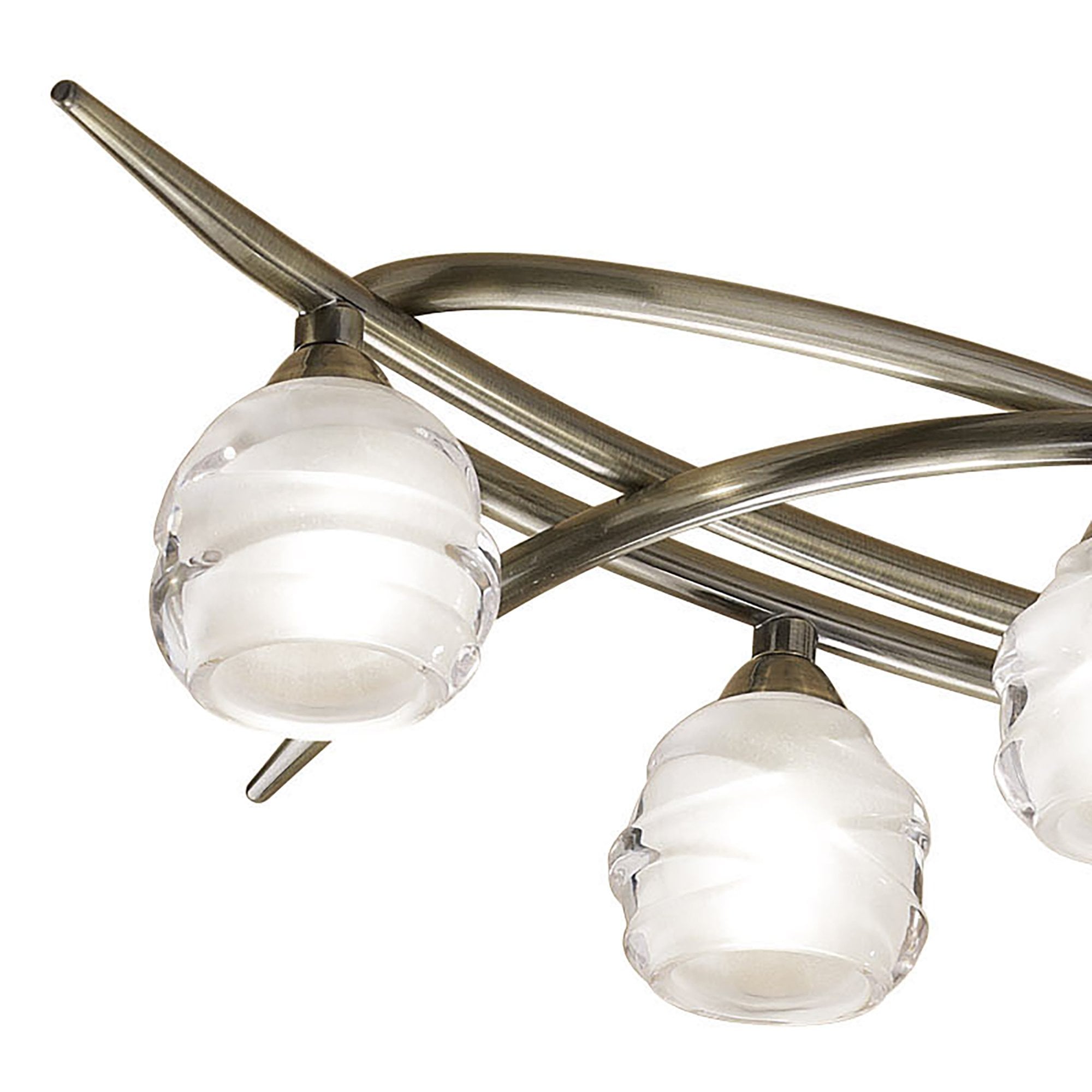 M1821 Loop Rectangular Telescopic Convertible To Semi Flush 6 Light G9 ECO Antique Brass