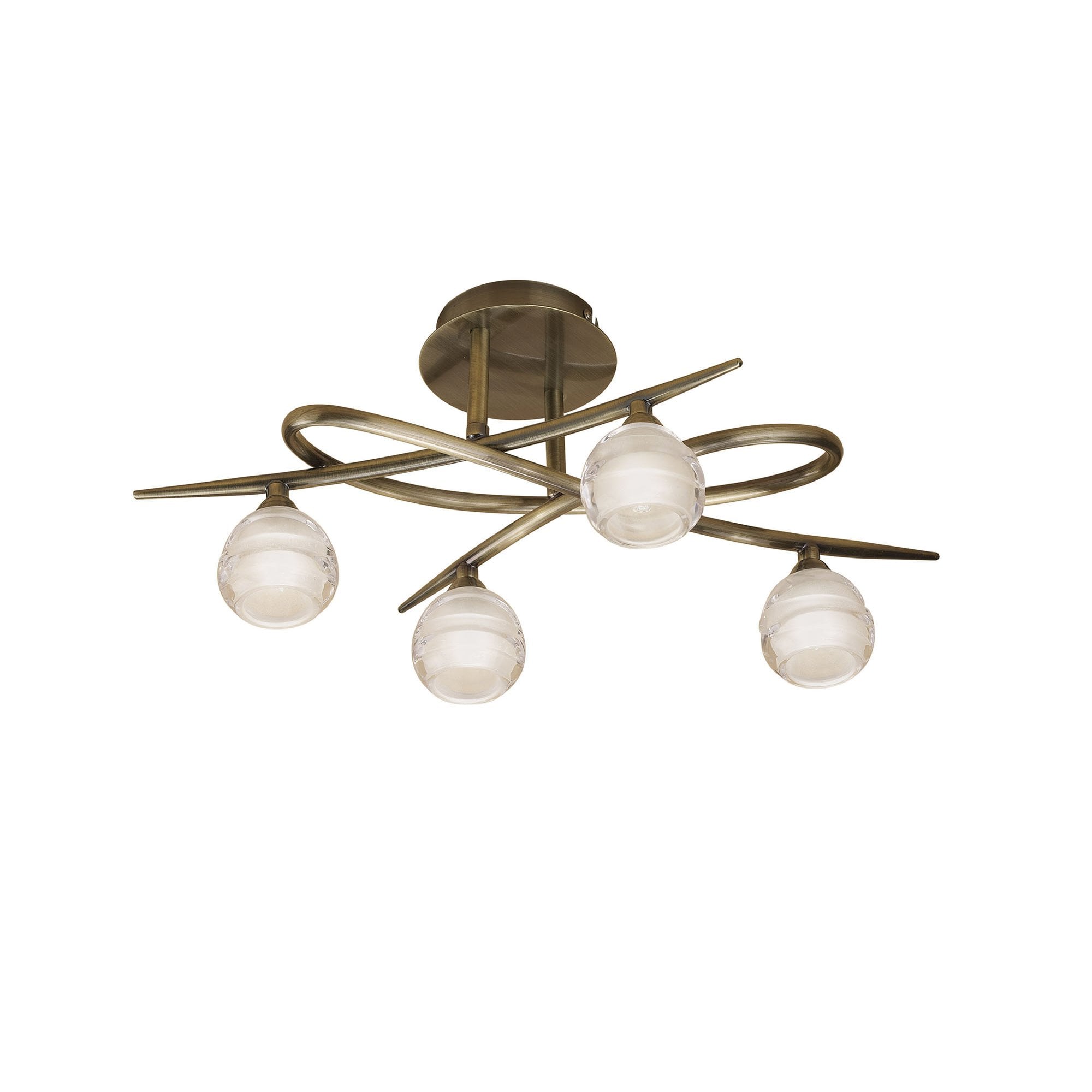 M1823 Loop Ceiling 4 Light G9 ECO Antique Brass