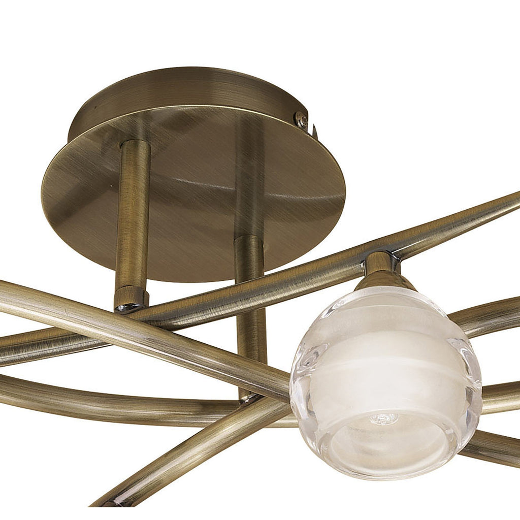 M1823 Loop Ceiling 4 Light G9 ECO Antique Brass