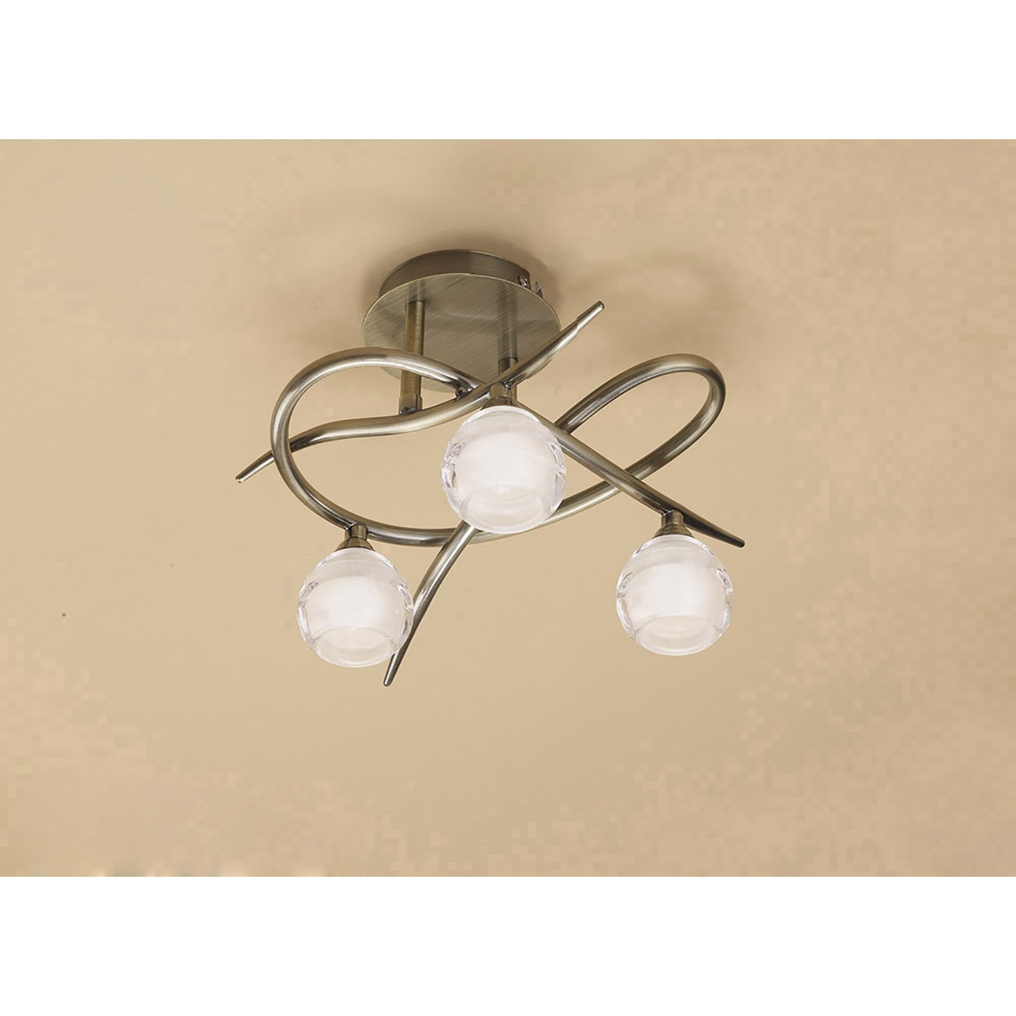 M1824 Loop Ceiling 3 Light G9 ECO Antique Brass