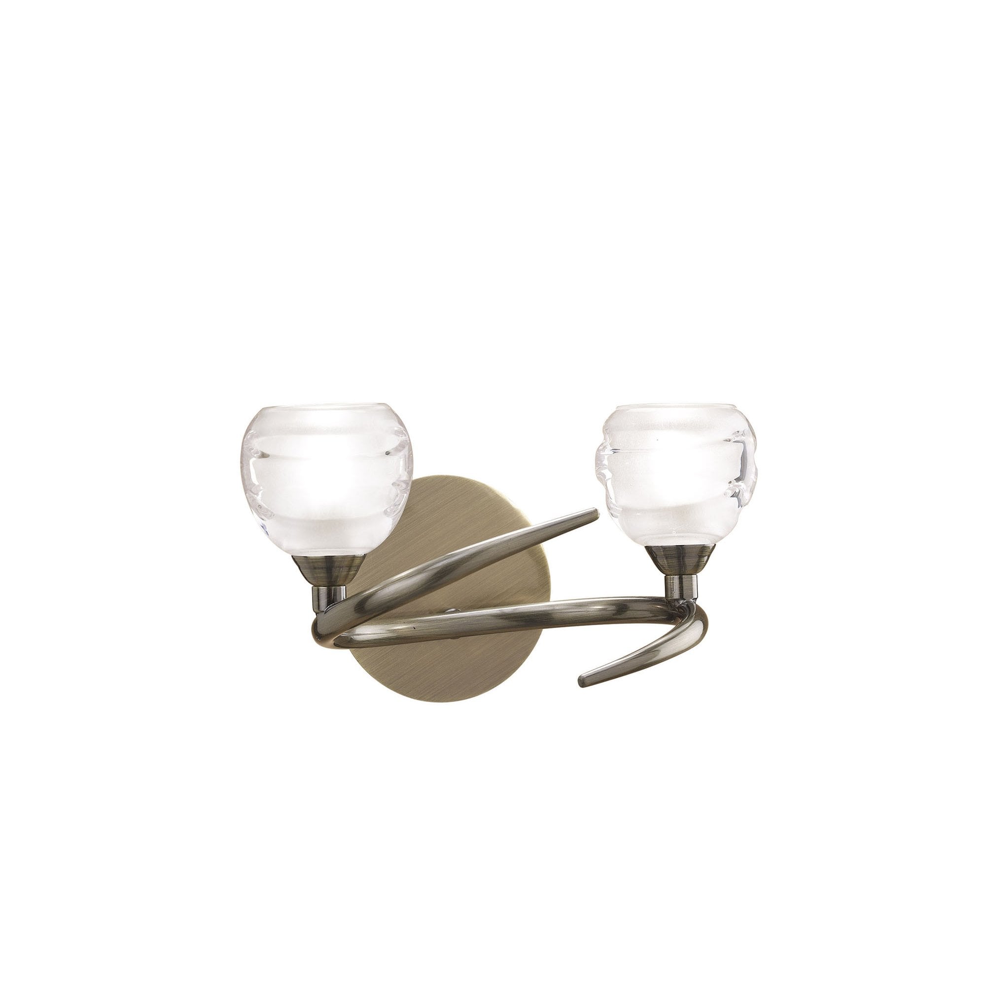 M1825/S Loop Wall Lamp Switched 2 Light G9 ECO Antique Brass