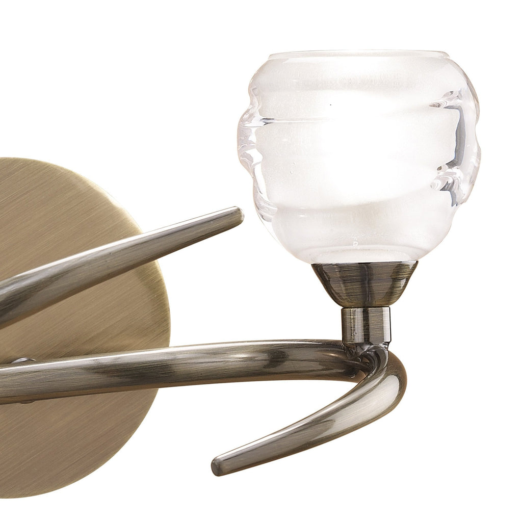 M1825/S Loop Wall Lamp Switched 2 Light G9 ECO Antique Brass