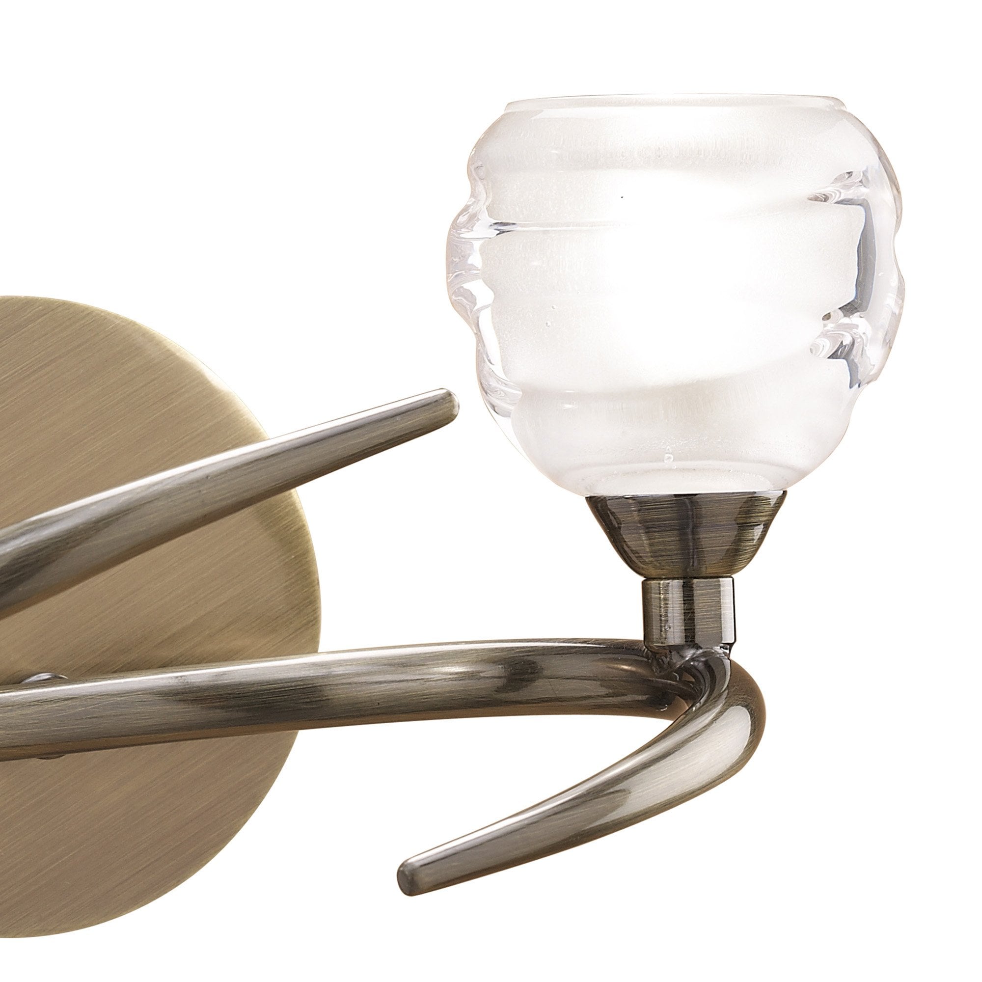 M1825/S Loop Wall Lamp Switched 2 Light G9 ECO Antique Brass