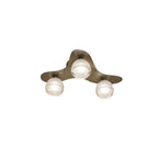 M1828 Loop Flush Ceiling 3 Light G9 ECO Antique Brass