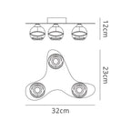 M1828 Loop Flush Ceiling 3 Light G9 ECO Antique Brass